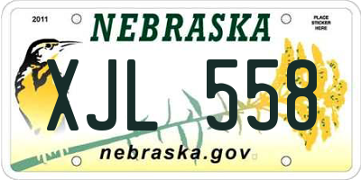 NE license plate XJL558