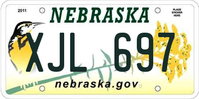 NE license plate XJL697