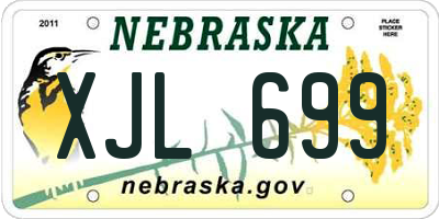 NE license plate XJL699