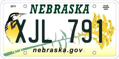 NE license plate XJL791