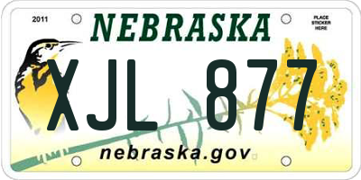 NE license plate XJL877