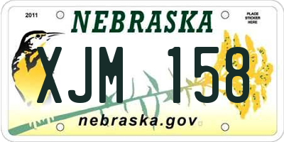 NE license plate XJM158