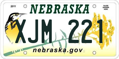 NE license plate XJM221