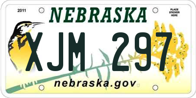NE license plate XJM297