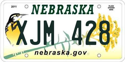 NE license plate XJM428