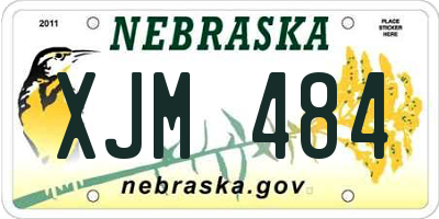 NE license plate XJM484