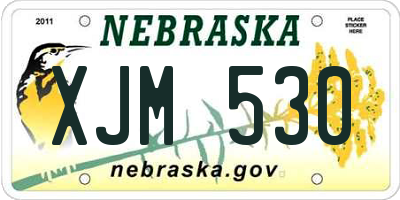 NE license plate XJM530
