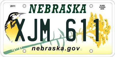 NE license plate XJM611