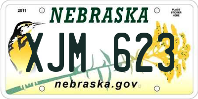 NE license plate XJM623