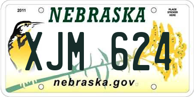 NE license plate XJM624