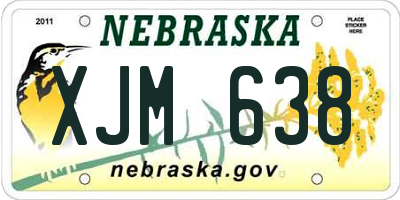 NE license plate XJM638