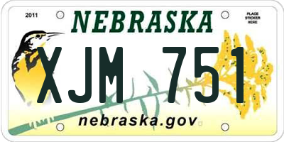 NE license plate XJM751