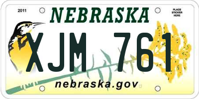 NE license plate XJM761