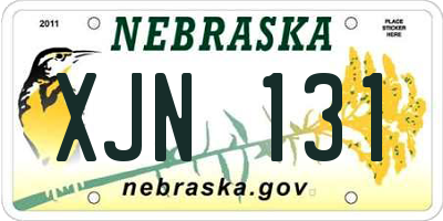 NE license plate XJN131