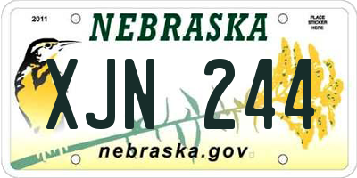 NE license plate XJN244