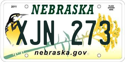 NE license plate XJN273