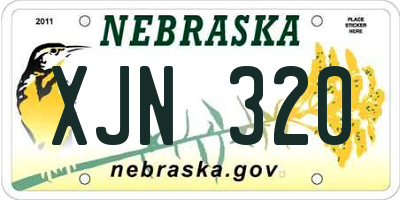 NE license plate XJN320