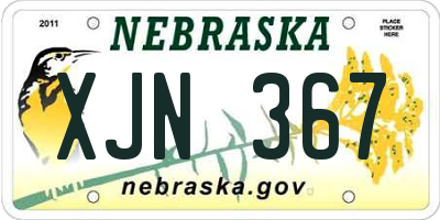 NE license plate XJN367
