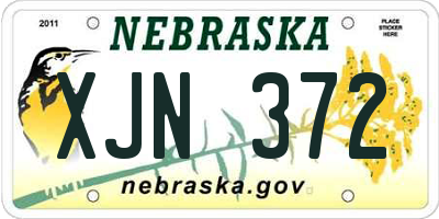 NE license plate XJN372