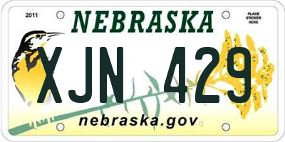 NE license plate XJN429
