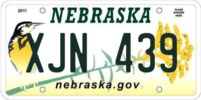 NE license plate XJN439