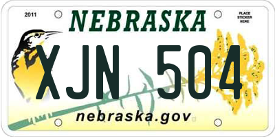 NE license plate XJN504