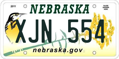 NE license plate XJN554