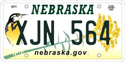 NE license plate XJN564