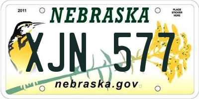 NE license plate XJN577