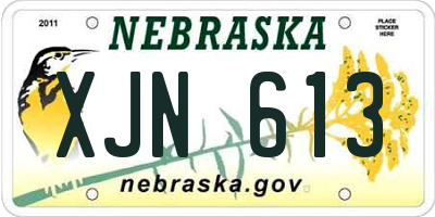 NE license plate XJN613