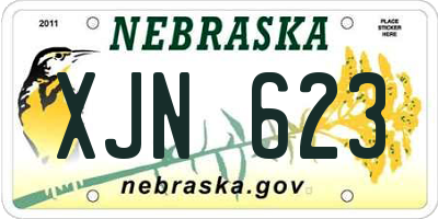 NE license plate XJN623