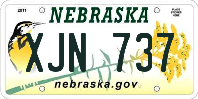 NE license plate XJN737