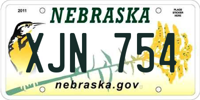 NE license plate XJN754
