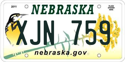 NE license plate XJN759