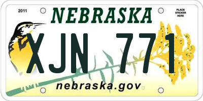 NE license plate XJN771