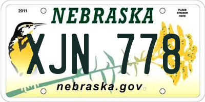 NE license plate XJN778