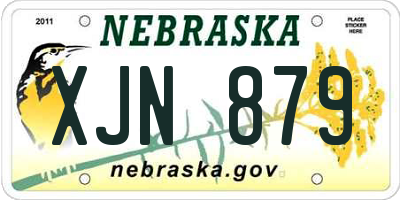 NE license plate XJN879