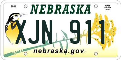 NE license plate XJN911