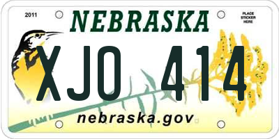 NE license plate XJO414