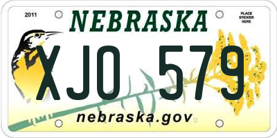 NE license plate XJO579