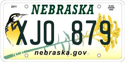 NE license plate XJO879