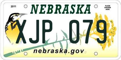 NE license plate XJP079