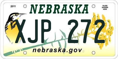 NE license plate XJP272