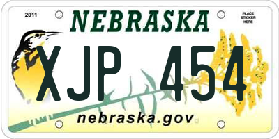 NE license plate XJP454