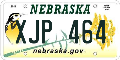 NE license plate XJP464