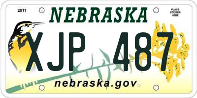 NE license plate XJP487