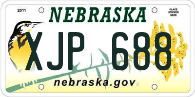 NE license plate XJP688