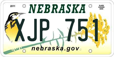 NE license plate XJP751