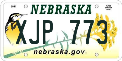 NE license plate XJP773