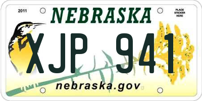 NE license plate XJP941